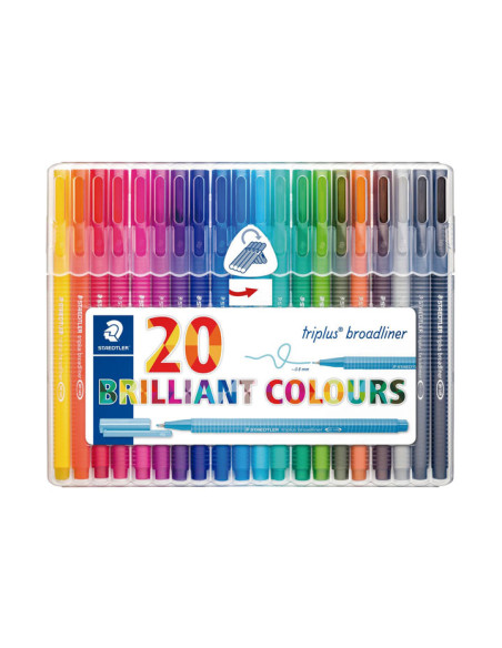 ESTUCHE 20 ROTULADORES STAEDTLER TRIPLUS BROADLINER 338