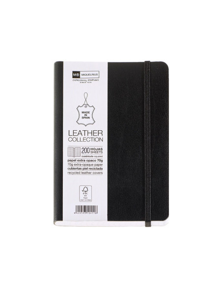 CUADERNO MIQUEL RIUS NOTEBOOK FLEXIBLE PIEL 4 SIN ÍNDICE 200h 5x5