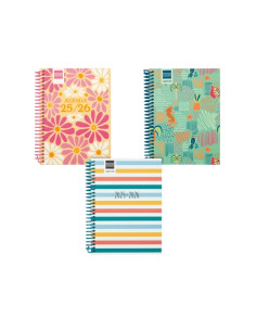 AGENDA ESCOLAR 2025-26 FINOCAM CATALAN DIVA ESPIRAL tapa EXTRADURA S/V APAIS 8 120x164 ASSORTIMENT PACK DE 6