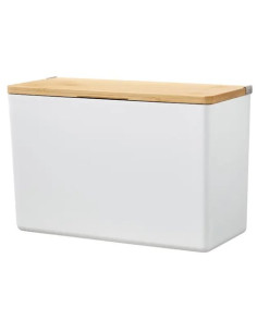 CAJA DE ALMACENAMIENTO TESA BABOO AUTOADHESIVA GRANDE CON TAPA BLANCO CON TAPA BAMBU