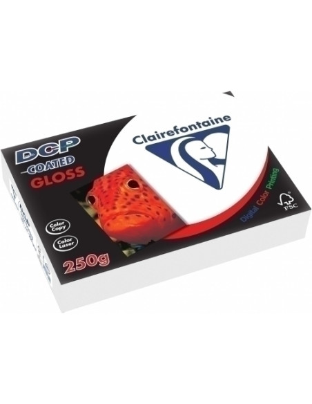 PAPEL A4 CLAIREFONTAINE DCP COUCHE GLOSS 250g 250h