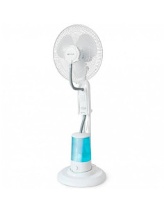 GRUNKEL VENTILADOR DE PIE C/NEBULIZADOR 75W PROGRAMABLE 3 VELOCIDADES BLANCO
