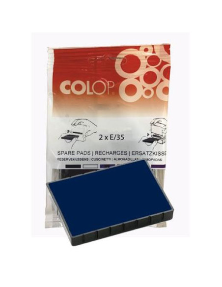 COLOP ALMOHADILLA E35 AZUL BLISTER -2U-