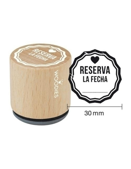 SELLO COLOP WOODIES Ø30mm CAUCHO GRIS  RESERVA LA FECHA