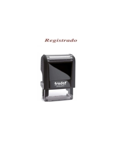 SELLO entAUT TRODAT PRINTY 4911 F 38x14 mm  REGISTRADO  TINTA ROJA