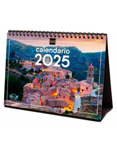 FINOCAM CALENDARIO DE SOBREMESA PARA ESCRIBIR S-210X150MM IMÁGENES PUEBLOS CON ENCANTO 2025