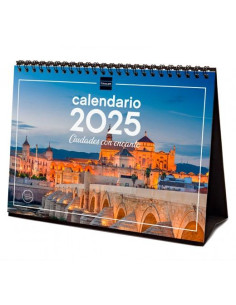 FINOCAM CALENDARIO DE SOBREMESA PARA ESCRIBIR S-210X150MM IMÁGENES CIUDADES CON ENCANTO 2025