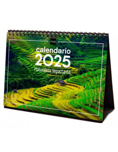 FINOCAM CALENDARIO DE SOBREMESA PARA ESCRIBIR S-210X150MM IMÁGENES NATURALEZA IMPACTANTE 2025