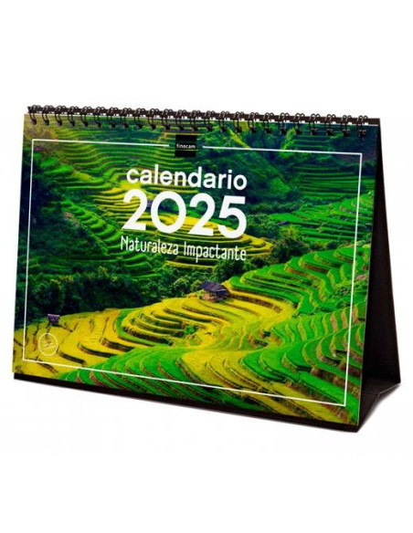 FINOCAM CALENDARIO DE SOBREMESA PARA ESCRIBIR S-210X150MM IMÁGENES NATURALEZA IMPACTANTE 2025