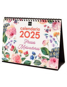 FINOCAM CALENDARIO DE SOBREMESA PARA ESCRIBIR S-210X150MM IMÁGENES FRASES MOTIVADORAS 2025