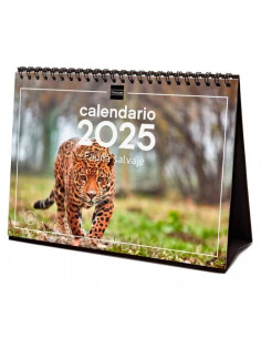 FINOCAM CALENDARIO DE SOBREMESA PARA ESCRIBIR S-210X150MM IMÁGENES FAUNA SALVAJE 2025
