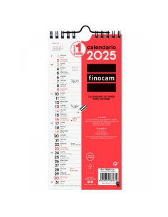 FINOCAM CALENDARIO DE PARED PARA ESCRIBIR LARGO S-110X235MM NEUTRO 2025