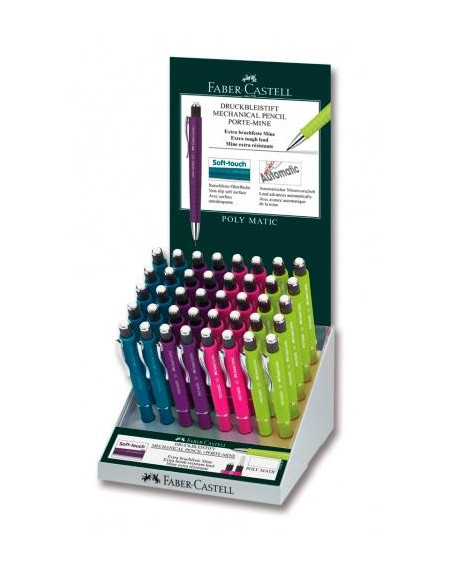 PORTAMINAS FABER-CASTELL POLY MATIC 07mm EXPOSITOR DE 40