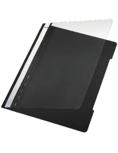 DOSIER FASTENER LEITZ PLASTICO PVC A4 con TARJETERO NEGRO