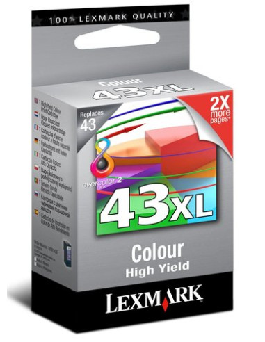 CARTUCHO INKJET LEXMARK 18YX143E N43XL COLOR