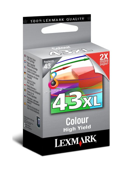 CARTUCHO INKJET LEXMARK 18YX143E N43XL COLOR