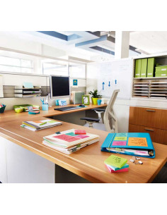 POST-IT NOTAS ADHESIVAS SUPER STICKY 4 COLORES LUGARES COSMIC 76X76 6 BLOCS 2